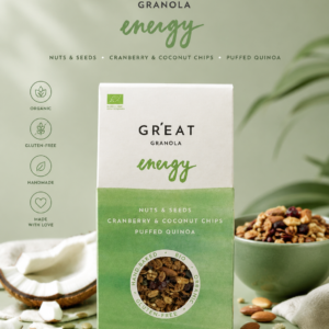 Granola Żurawina • Płatki Kokosowe • Komosa Ryżowa