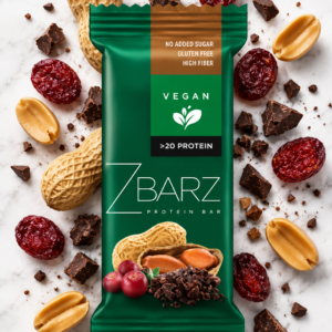 Baton proteinowy wegański z orzeszkami ziemnymi i kruszonym kakao (35g)