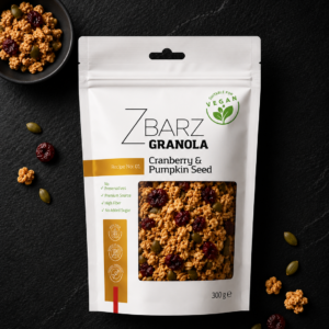 Chrupka Granola z migdałami i granatem