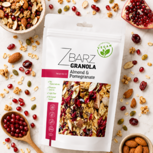 Chrupka Granola z pestkami dyni i żurawiną