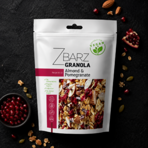 Chrupka Granola z pestkami dyni i żurawiną