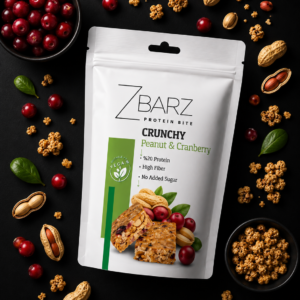 Chrupkie kęsy proteinowe z żurawiną i orzeszkami ziemnymi (6x15g / 90g)