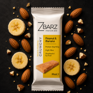 Baton proteinowy crunchy z bananem i orzeszkami ziemnymi (35g)