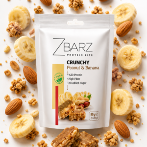 Chrupkie kęsy proteinowe z bananem i orzeszkami ziemnymi (6x15g / 90g)